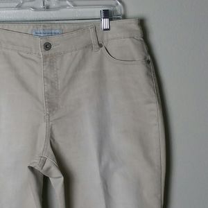 Chico's Platinum Denim Tan Jeans size 2.5 Short
